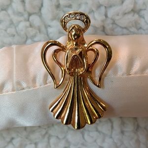 Gold tone angel pin